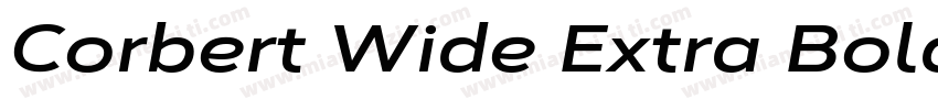Corbert Wide Extra Bold字体转换